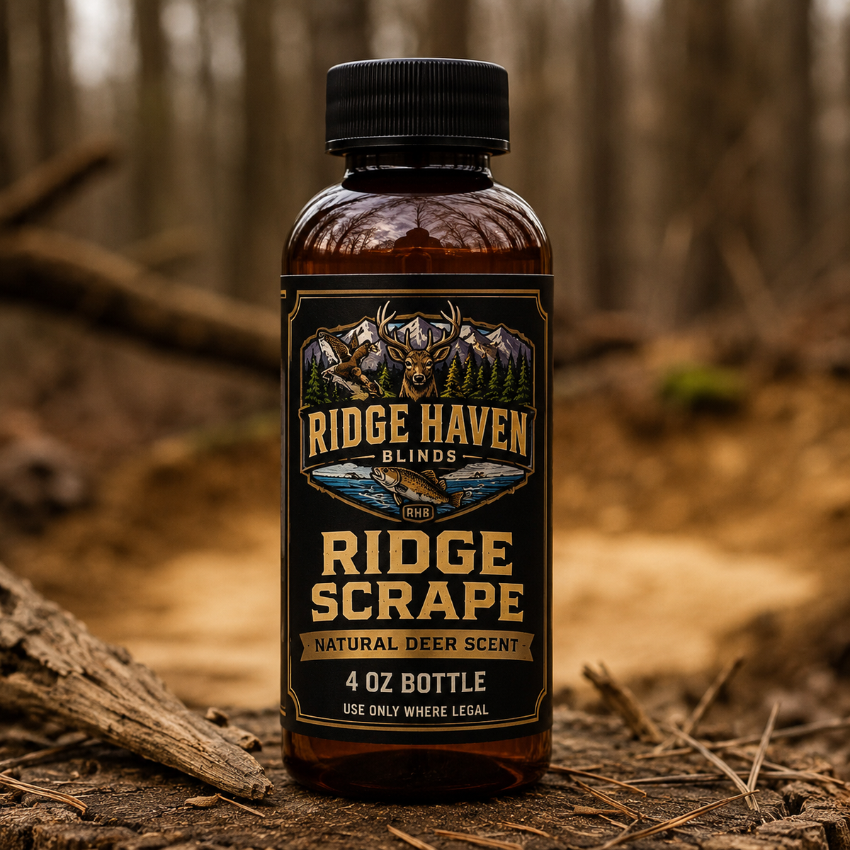 Ridge Haven Blinds Natural Deer Scents — 4 oz Bottles